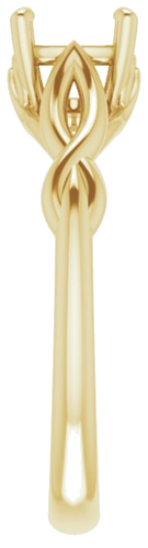 Sužadėtuvių Žiedas „Solitaire“ 750 Geltonojo Aukso Oval 7mm x 5mm (4)