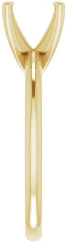 14K Yellow  6 mm Square Solitaire Engagement Ring Mounting (4)