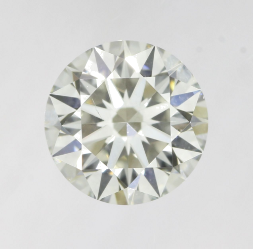 0.6 carat Very Light Yellow Green-SI1 GD cut Natūralus Round Deimantas (1)