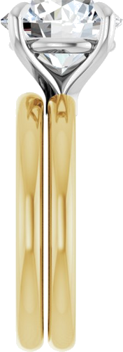 Sužadėtuvių Žiedas 585 Baltojo Ir Geltonojo Aukso Round 10mm (6)