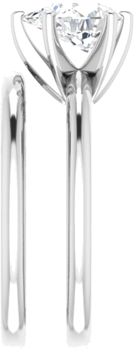 14K White  8x6 mm Pear Solitaire Engagement Ring Mounting (9)