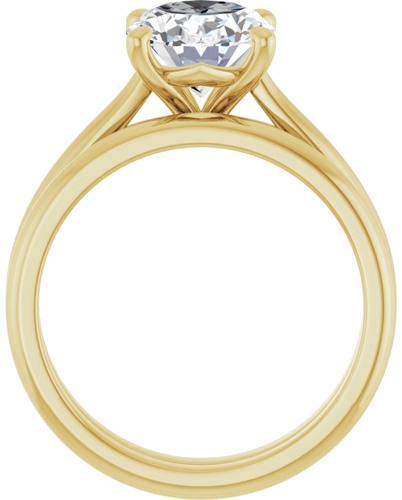 Sužadėtuvių Žiedas „Solitaire“ 585 Geltonojo Aukso Oval 10mm x 8mm (7)