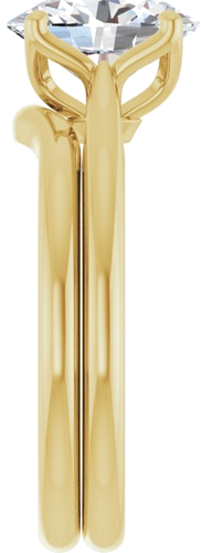 Sužadėtuvių Žiedas „Solitaire“ 585 Geltonojo Aukso Oval 9mm x 7mm (9)