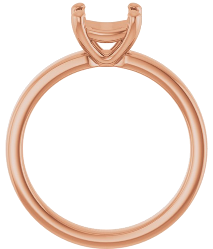 Sužadėtuvių Žiedas „Solitaire“ 585 Rožinis Aukso Cushion 7mm (2)