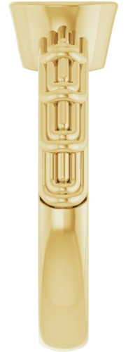 14K Yellow 6.5 mm Round Solitaire Engagement Ring Mounting (4)