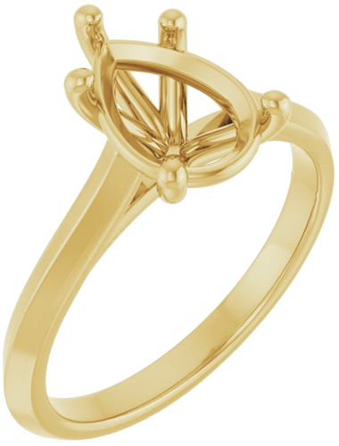 Sužadėtuvių Žiedas „Solitaire“ 585 Geltonojo Aukso Pear Shape 10mm x 7mm (1)