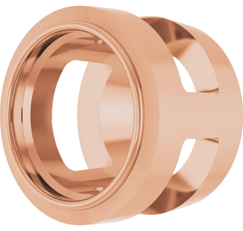 Pakabukas „Round Bezel-Set Slide“ 585 Rožinis Aukso Round 4.1mm (2)