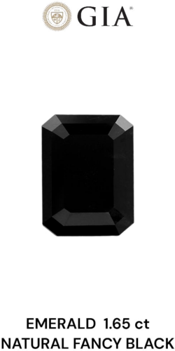 1.65 carat Fancy Black-VVS2 Natūralus Emerald Deimantas (1)