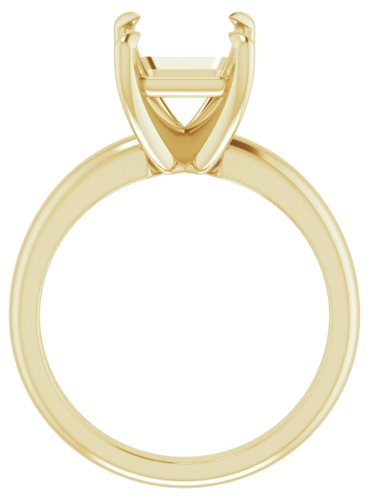 14K Yellow 10x8 mm Emerald Solitaire Engagement Ring Mounting (2)