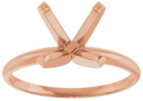 Sužadėtuvių Žiedas „Solitaire“ 585 Rožinis Aukso Round 9mm (3)