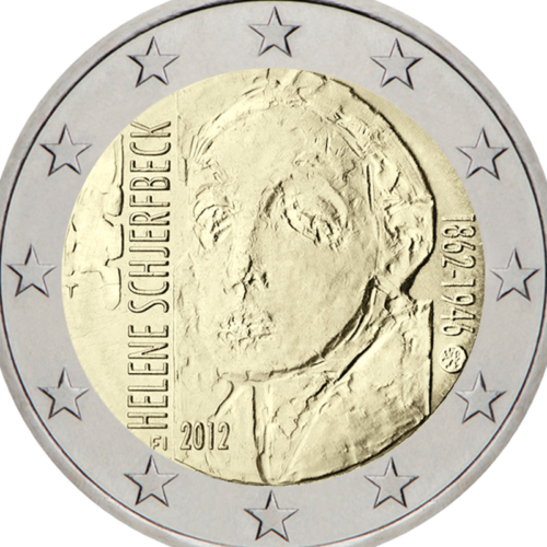 2012 Финландия Хелене Шерфбек монета от 2 евро (2)