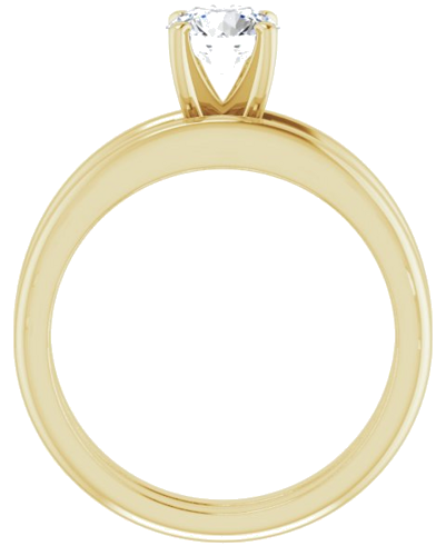 14K Yellow  5.8 mm Round Solitaire Engagement Ring Mounting (7)