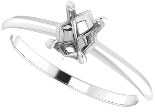 Sužadėtuvių Žiedas „Solitaire“ 585 Baltojo Aukso Oval 7mm x 5mm (5)