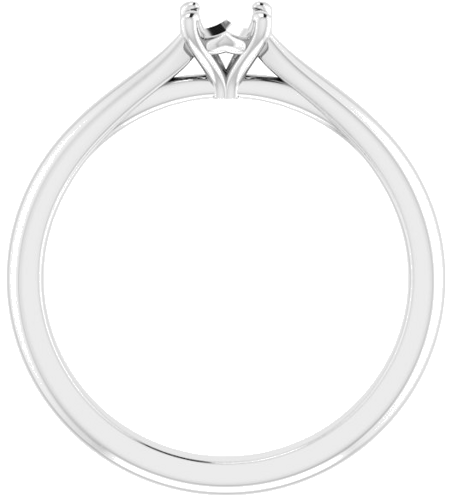 Sužadėtuvių Žiedas „Solitaire“ 585 Baltojo Aukso Round 4.4mm (2)