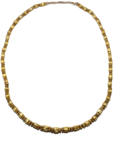 Kolekcinis Šilko kelio stiklo ir aukso folijos vėrinys-talismanas (II tūkstantmetis m. e.) (1)