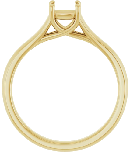 Sužadėtuvių Žiedas „Solitaire“ 585 Geltonojo Aukso Asscher 5mm (3)