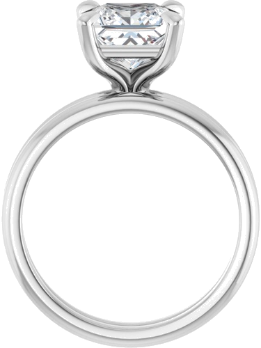 14K White  7x7 mm Square Solitaire Engagement Ring Mounting (7)