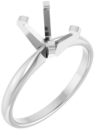 Sužadėtuvių Žiedas „Solitaire“ 585 Baltojo Aukso Emerald 7mm x 5mm (1)