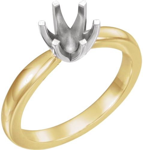Sužadėtuvių Žiedas „Solstice Solitaire®“ 14k yellow/white gold Round 8.8mm (1)