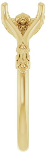 Sužadėtuvių Žiedas „Solitaire Split Shank“ 585 Geltonojo Aukso Oval 9mm x 7mm (4)