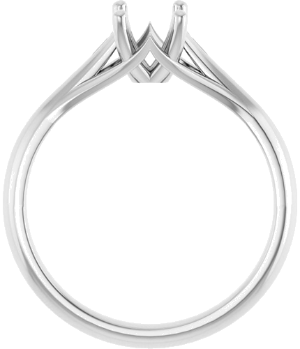 Sužadėtuvių Žiedas „Solitaire“ 585 Baltojo Aukso Oval 7mm x 5mm (2)