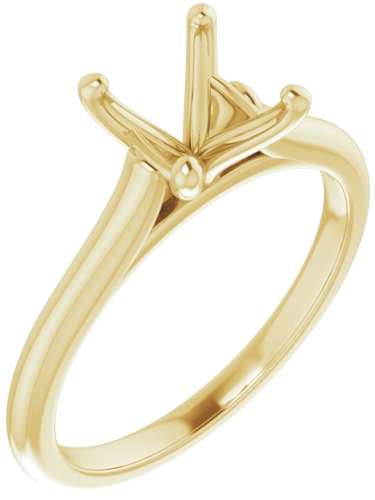 Sužadėtuvių Žiedas „Solitaire“ 585 Geltonojo Aukso Round 7.4mm (1)