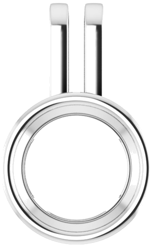 Sterling Silver 9 mm Round Pendant Mounting (1)
