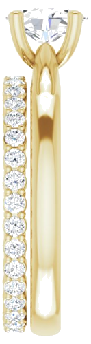 14K Yellow Oval 7x5 mm Solitaire Engagement Ring Mounting (9)