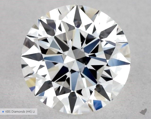 0.5 carat E-VS2 Excellent cut Natūralus Round Deimantas (1)