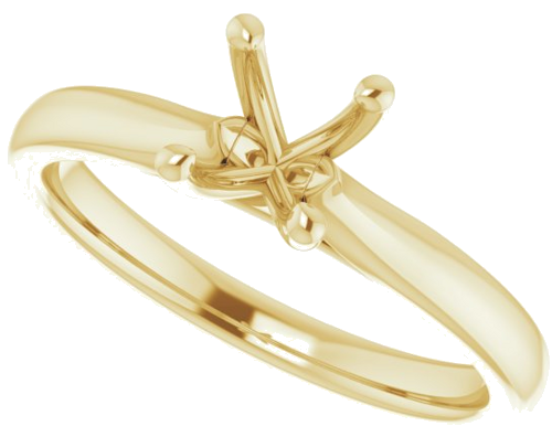 Sužadėtuvių Žiedas „Solitaire“ 585 Geltonojo Aukso Oval 7mm x 5mm (5)