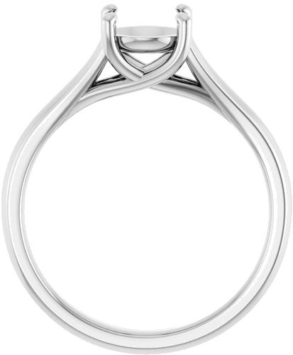 14K White 6.5 mm Round Solitaire Engagement Ring Mounting (2)