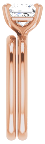 Sužadėtuvių Žiedas „Solitaire“ 585 Rožinis Aukso Square 6.5mm (9)