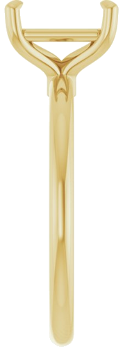 14K Yellow 8x6 mm Emerald Solitaire Engagement Ring Mounting (4)