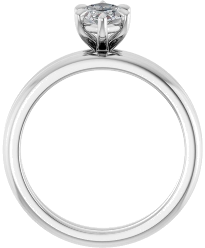 Sužadėtuvių Žiedas 585 Baltojo Aukso Marquise 10mm x 5mm (7)