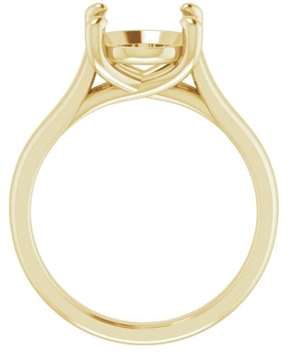 14K Yellow 11x9 mm Oval Solitaire Engagement Ring Mounting (2)