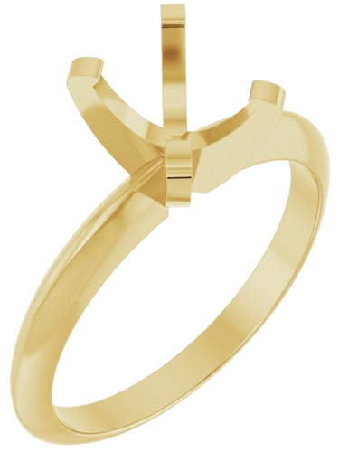 14K Yellow 7.7x5.7 mm Oval Solitaire Engagement Ring Mounting (1)