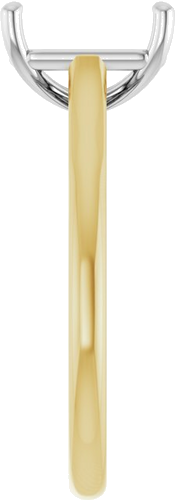 Sužadėtuvių Žiedas „Solitaire“ 585 Baltojo Ir Geltonojo Aukso Emerald 9mm x 7mm (4)