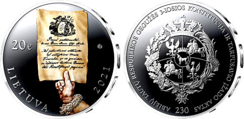 2021 Lithuania May 3rd Constitution of the Republic of Both Nations 20 euro silver coin (3)