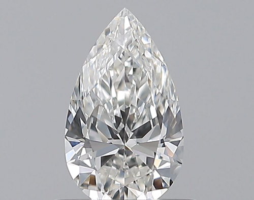 0.51 carat F-VVS2 Natūralus Pear Deimantas (1)