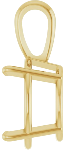 18K Yellow 13 mm Round 4-Prong Pendant Mounting (3)