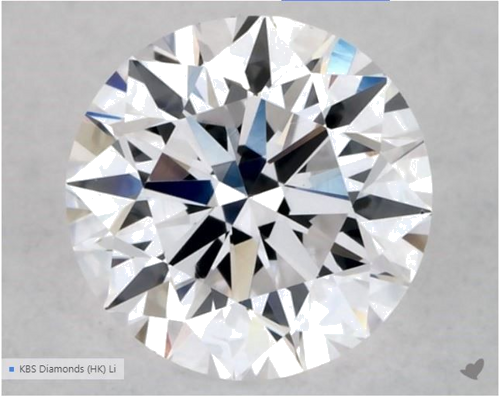 0.5 carat E-VS1 Excellent cut Natūralus Round Deimantas (1)