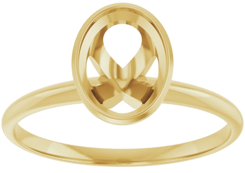 14K Yellow 8x6 mm Oval Solitaire Engagement Ring (3)