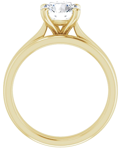 Sužadėtuvių Žiedas „Solitaire“ 585 Geltonojo Aukso Round 7.4mm (7)