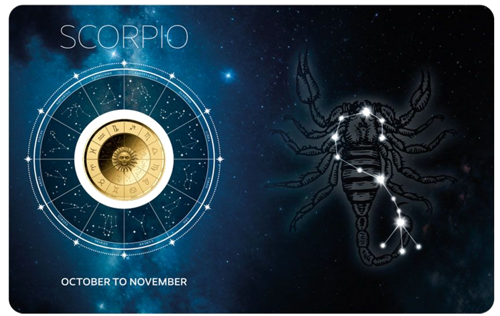 1/1000 oz Scorpio (Zodiac Series) 3000 Francs Chad gold coin (1)