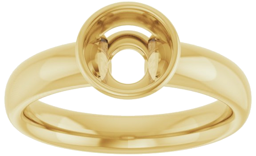 Sužadėtuvių Žiedas „Bezel-Set Solitaire“ 585 Geltonojo Aukso Round 6.5mm (3)