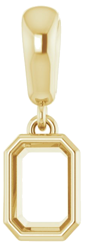 14K Yellow  6x4 mm Emerald Pendant Mounting (1)