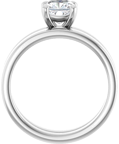 Sužadėtuvių Žiedas „Solitaire“ 585 Baltojo Aukso Cushion 6mm (7)