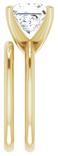 14K Yellow  8 mm Square Solitaire Engagement Ring Mounting (9)