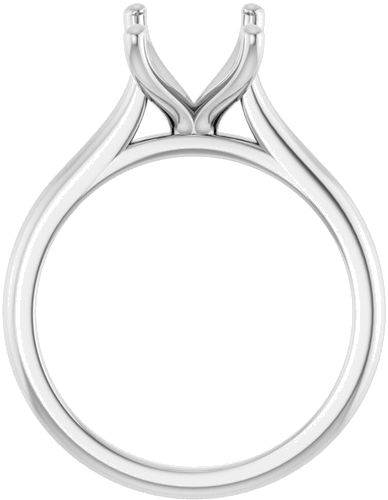 Sužadėtuvių Žiedas „Solitaire“ 585 Baltojo Aukso Emerald 9mm x 7mm (2)