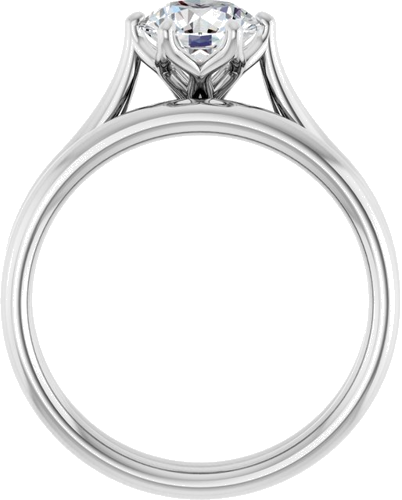 10K White 6.5 mm Round Engagement Ring Mounting (7)